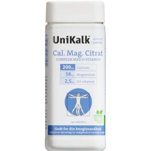 UniKalk Cal-Mag-Citrat, 140 stk (Udløb: 02/2025)